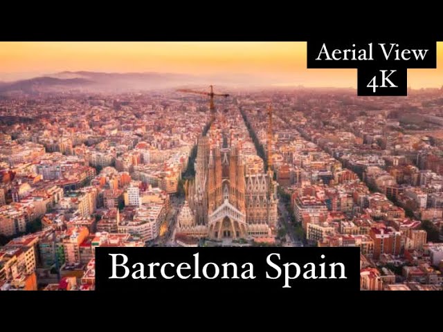 Aerial View | DRONE footage | 4K | Barcelona Spain 2021 new