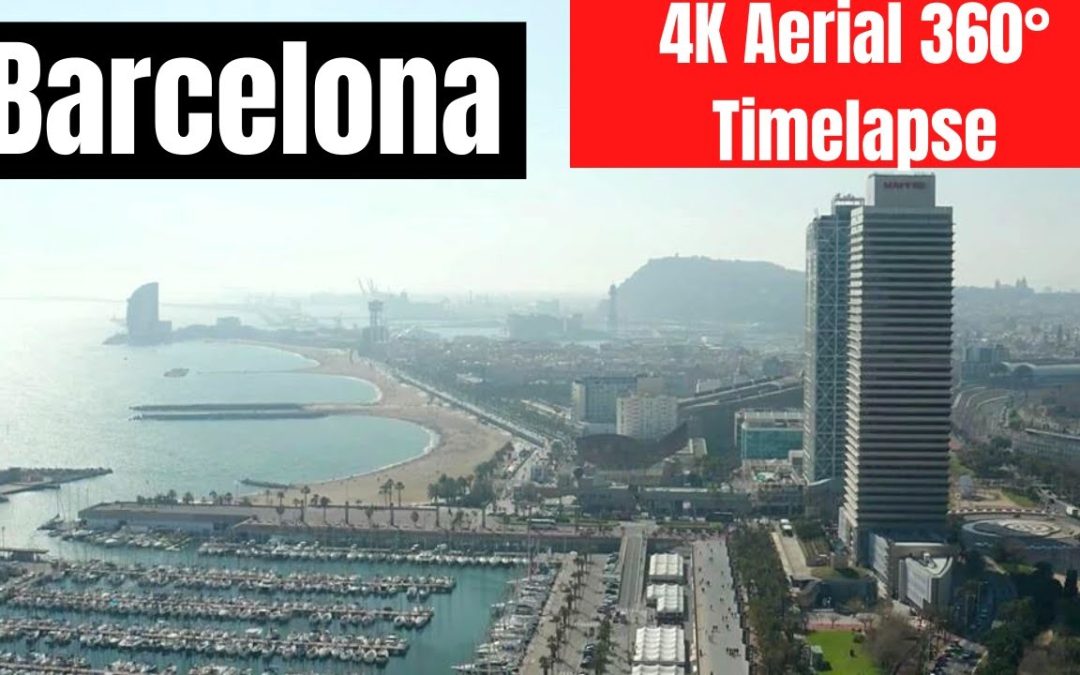 Barcelona presentation aerial 360° and timelapse