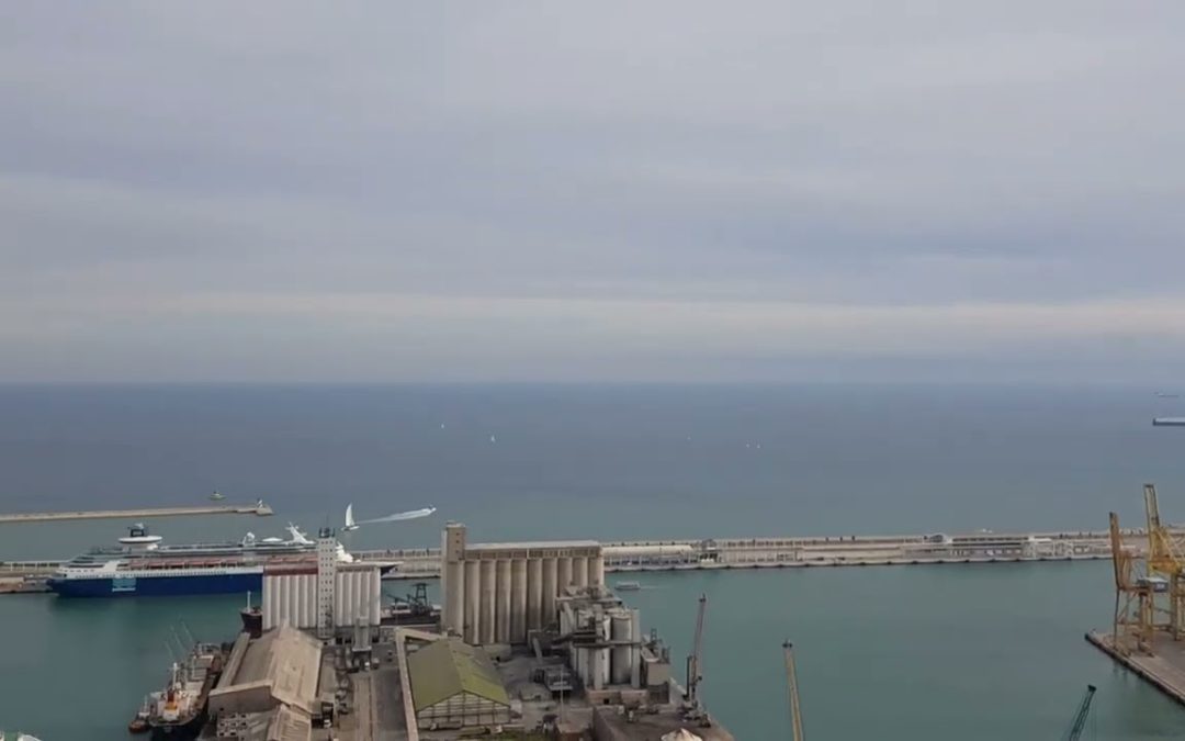 Barcelona port from Montjuic Castle 🏰  – Spain